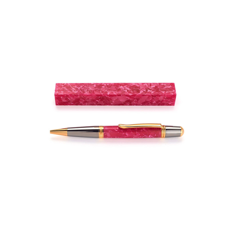 Acrylic Pen Blank - 3/4" x 3/4" x 5" - Color:Pink Quartz